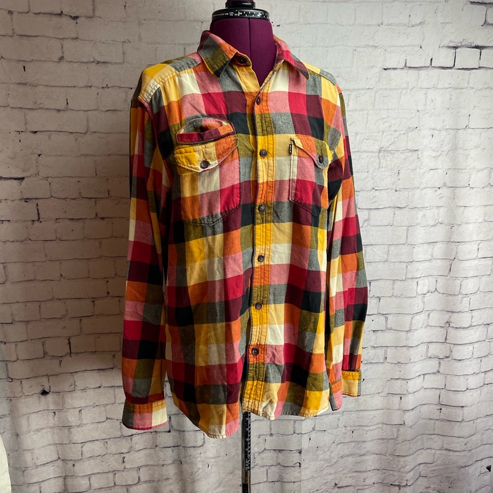 Kavu size Medium fall plaid flannel shirt
